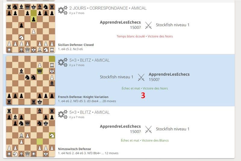 Comment revoir ses parties sur lichess (2)