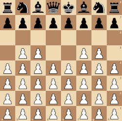 Position initiale de la variante echecs horde